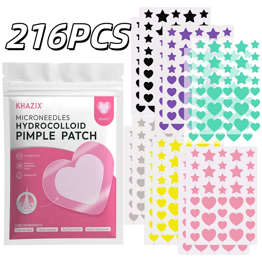 Face Oil - 216 szt. 6-kolorowych plasterków na trądzik